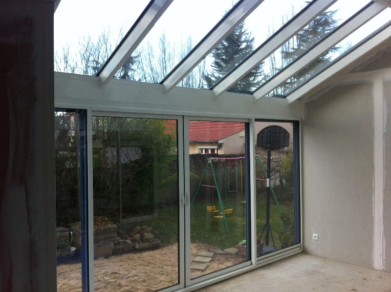 Bleue et blanche 5,10m x 3,90m 20m² Blanche Véranda désign