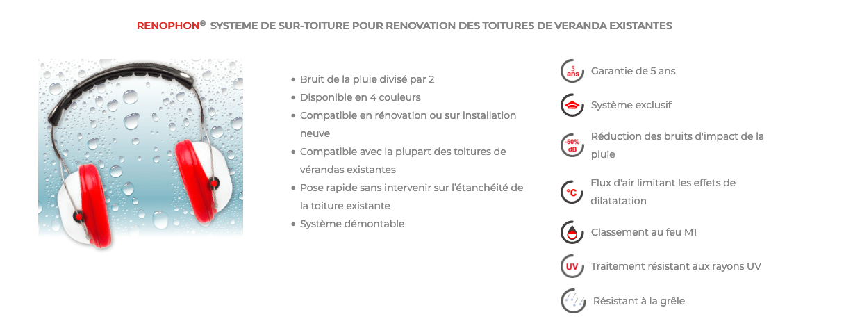 INNOVATION Reduisez le bruit de la pluie qui tombe sur votre véranda !