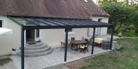 Pergola grise - 8,50m x 3,20m - 27m²