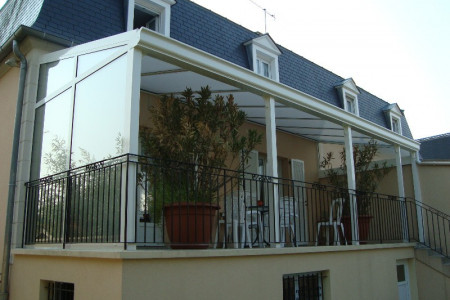 Pergola blanche - 9m x 2,50m - 22m²